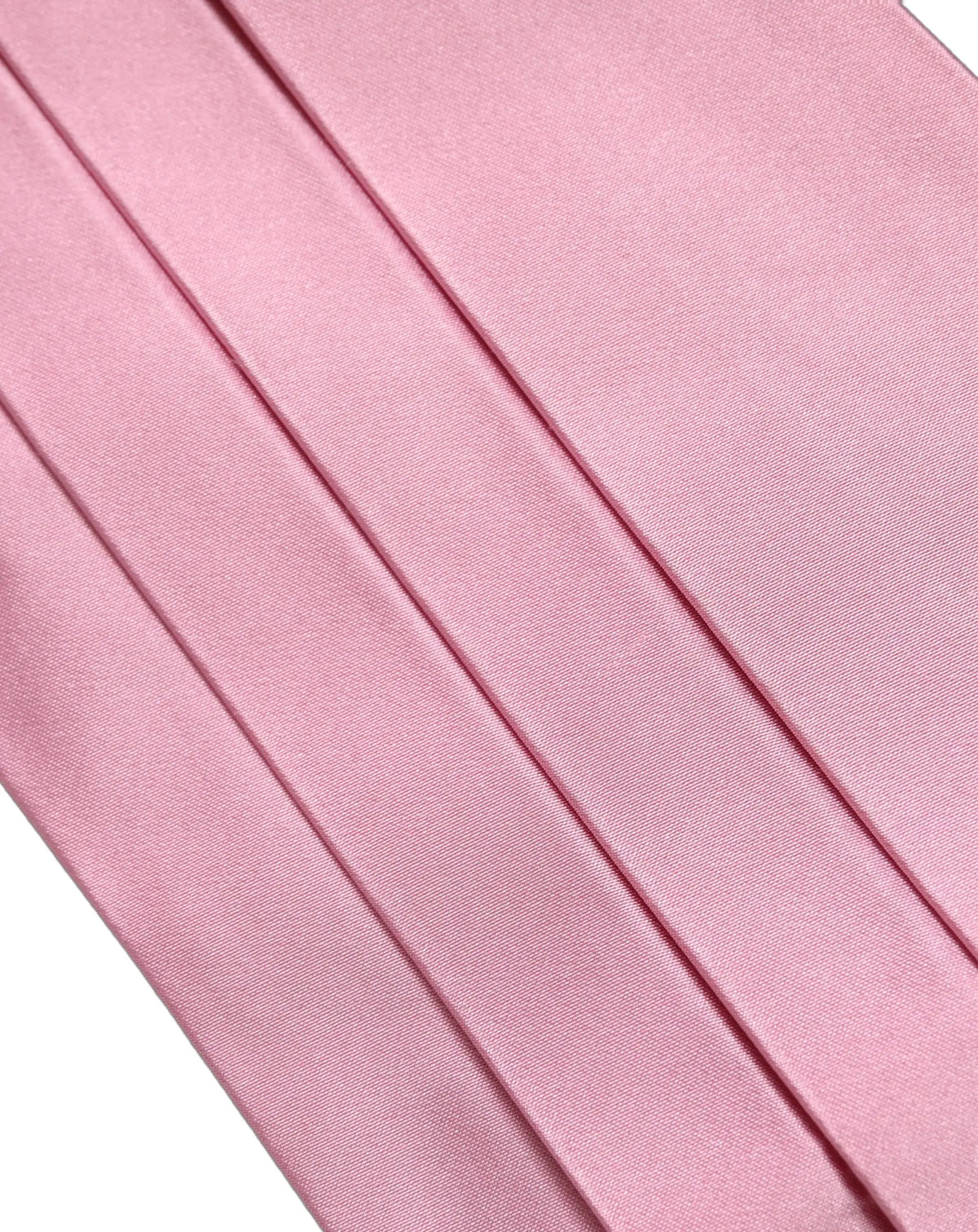 Dolce & gabbana ceinture cummerbund homme rose en soie 100 pour cent tissu plissé satiné