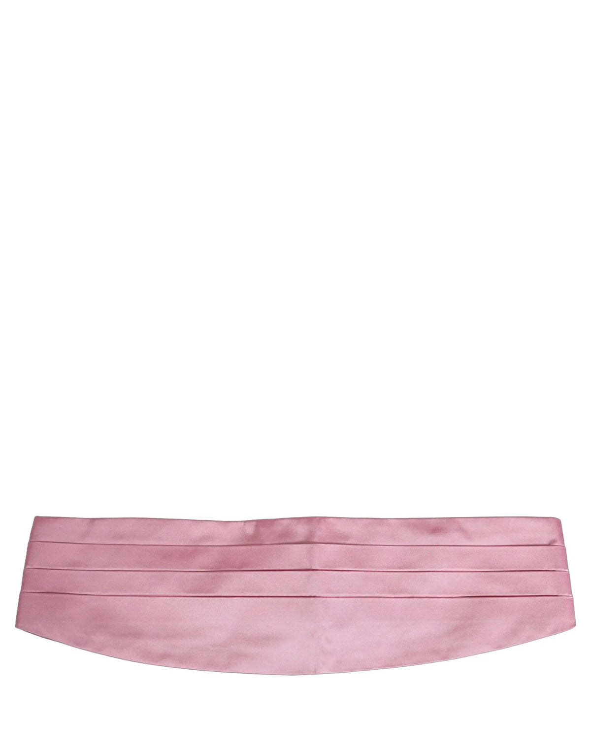 Dolce & gabbana cummerbund rose en satin 100% soie avec finition lisse et plis réguliers pour homme
