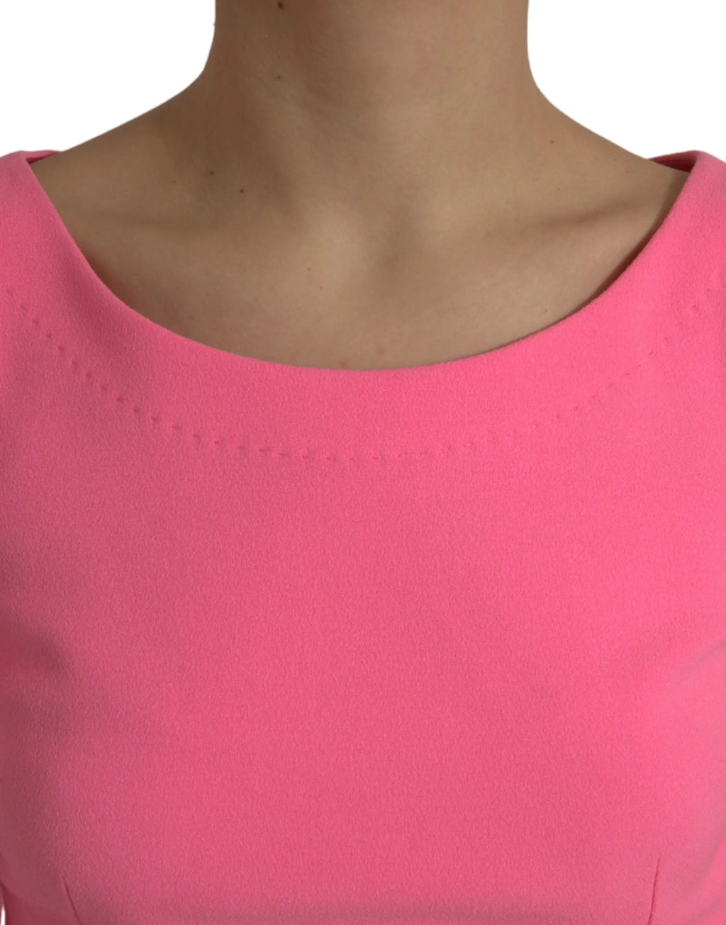 Dolce & Gabbana top sans manches rose vif en polyester doux avec encolure arrondie