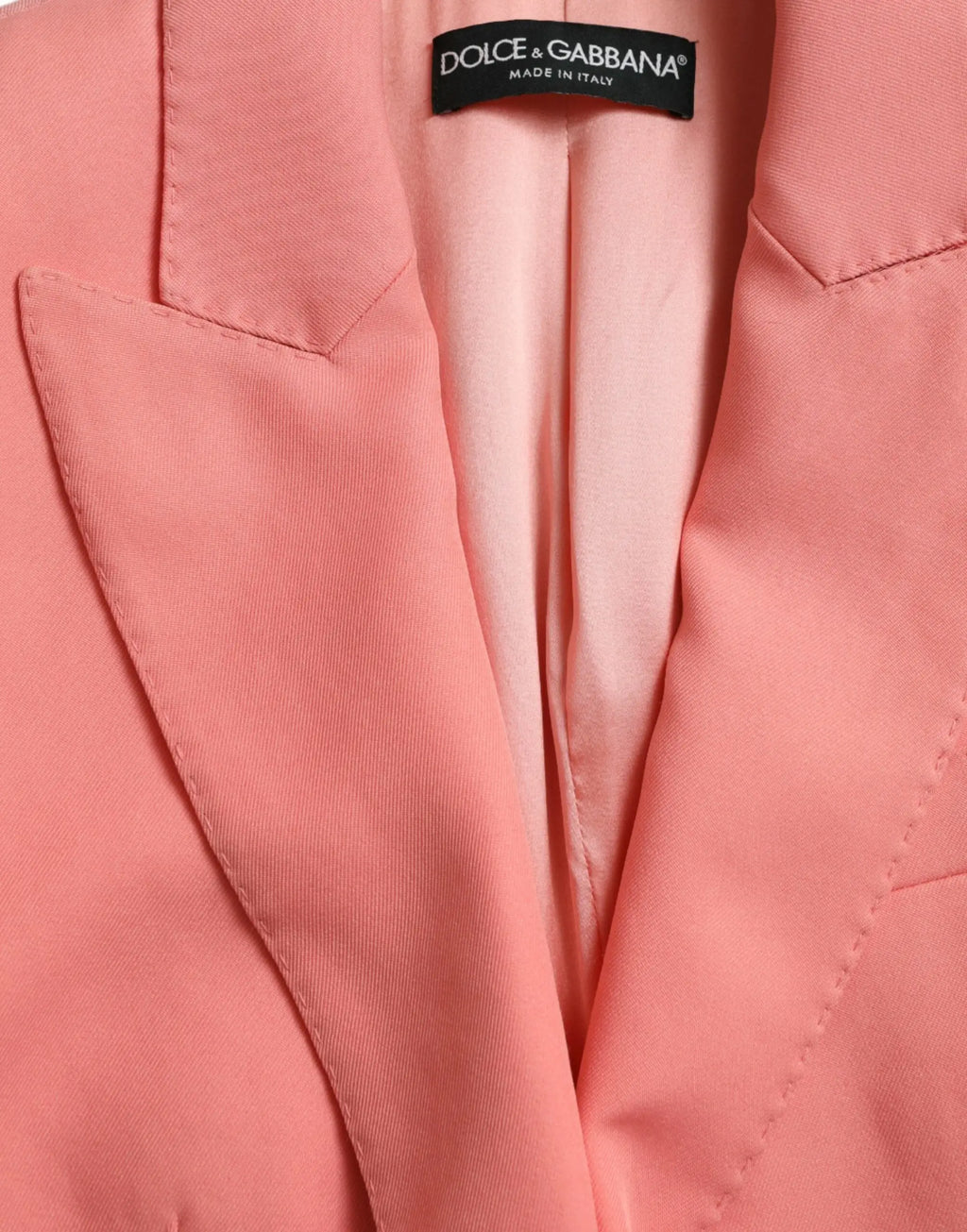 Blazer dolce & gabbana rose en polyester avec coupe ajustée et couture fine
