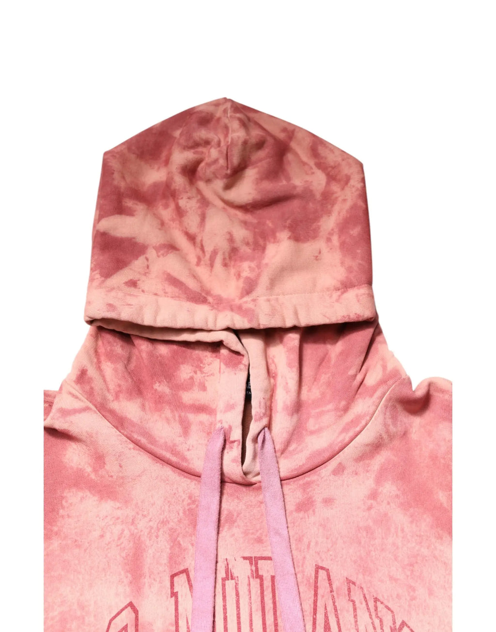 Dolce & gabbana sweat à capuche dg milano rose tie-dye avec cordons assortis en coton confortable