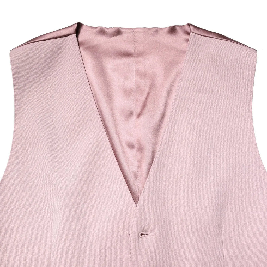 Gilet dolce & gabbana pour homme en laine rose avec une finition satinée et un col en v élégant