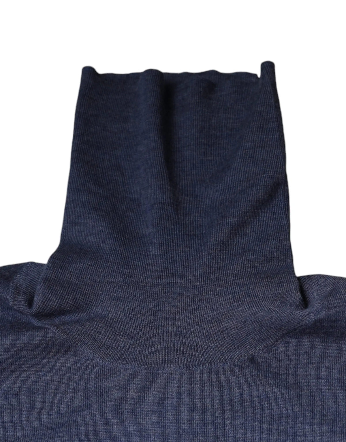 Dolce & gabbana pull à col roulé bleu violet en maille côtelée à manches longues en tissu tricoté