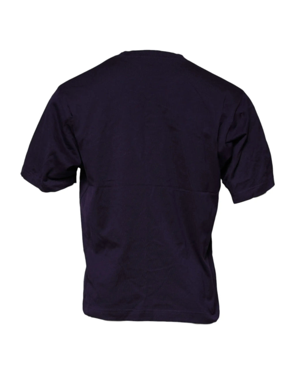 T-shirt dolce & gabbana noir en coton avec col rond simple et coutures discrètes purple dg logo