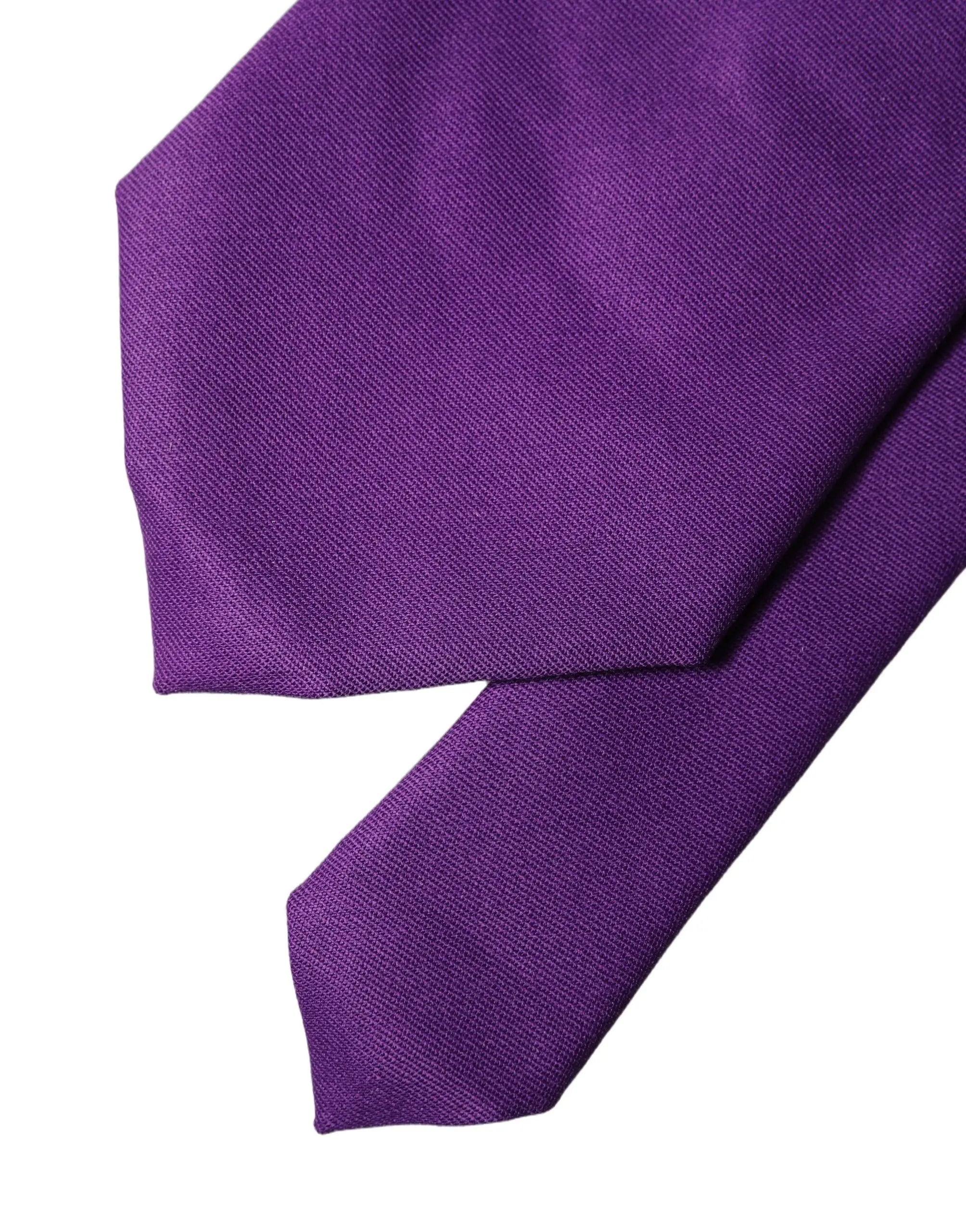 Cravate femme dolce & gabbana en satin polyester violet réglable avec texture tissée subtile en soie