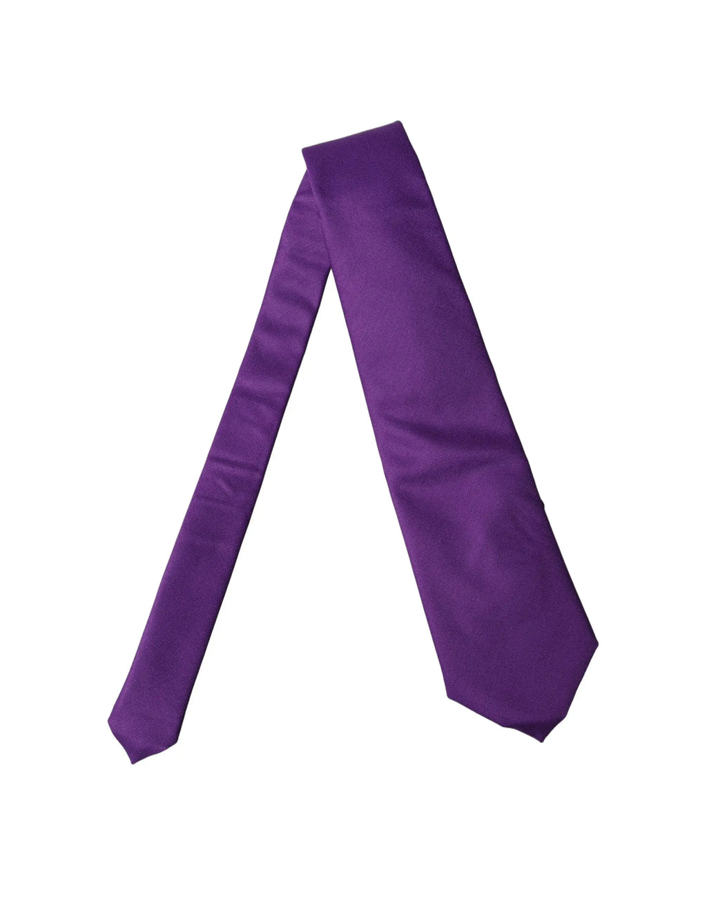Une cravate nouée pour femme dolce & gabbana en satin polyester violet lisse et ajustable