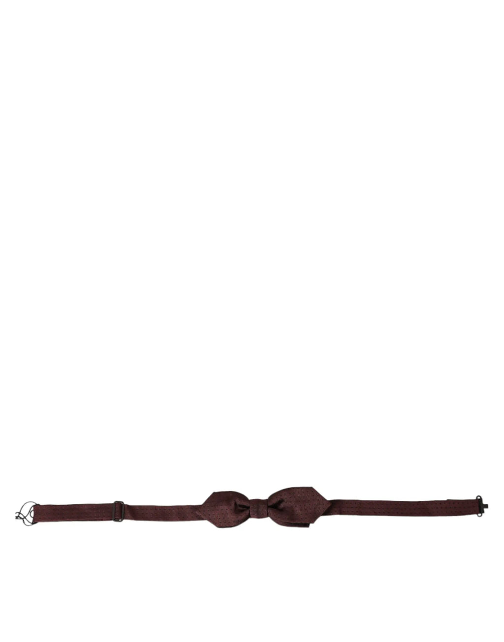Un nœud papillon dolce & gabbana en satin rouge bordeaux ajustable avec une finition lisse et brillante