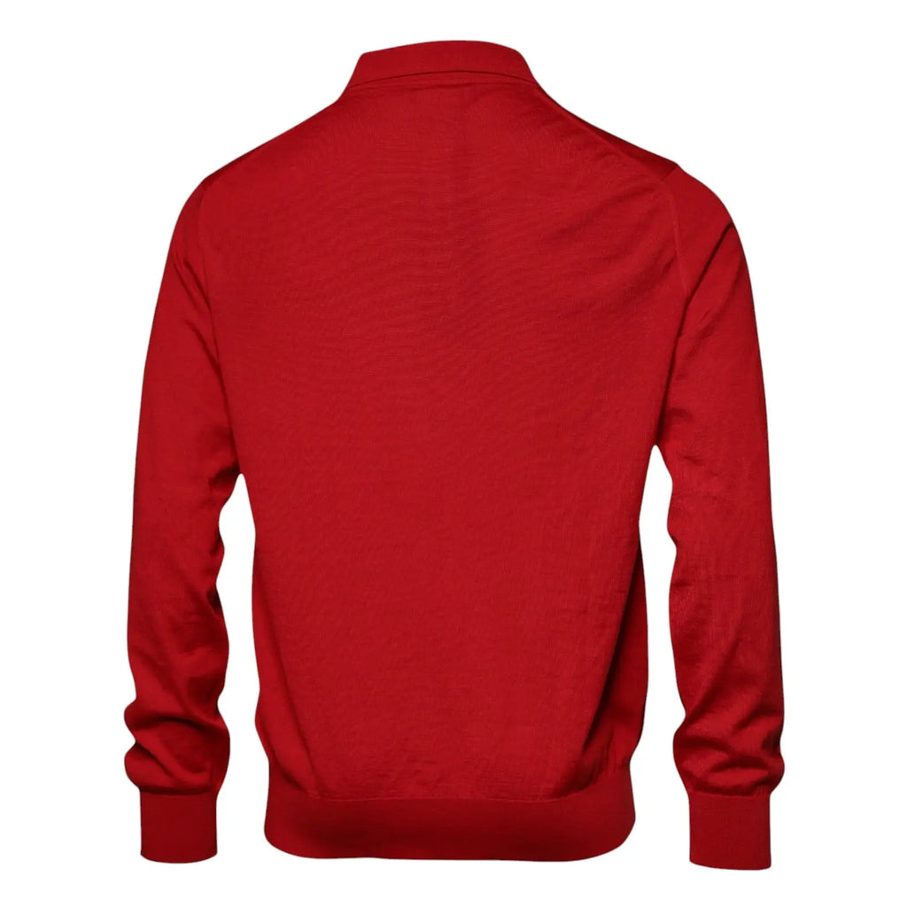 Dolce & Gabbana pull col roulé en cachemire rouge vif avec manches longues et poignets côtelés