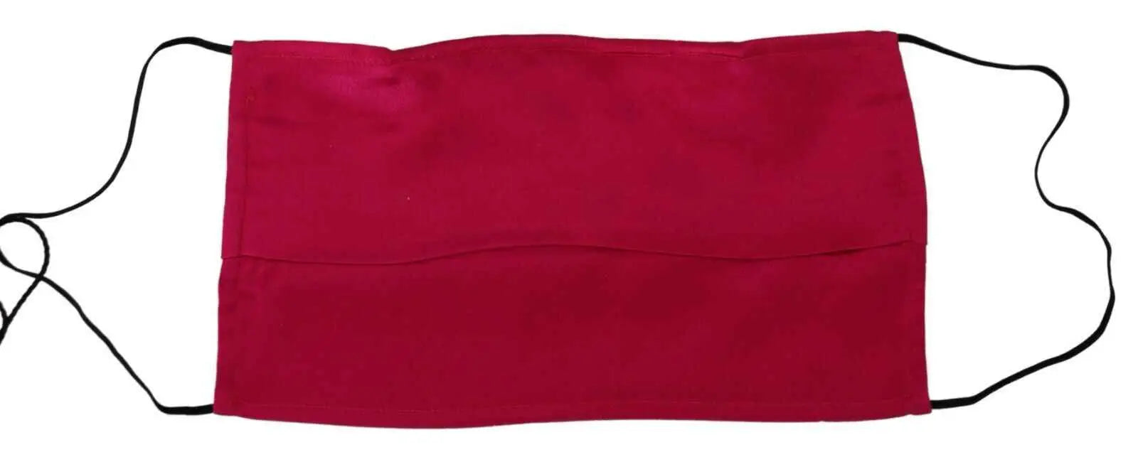 Masque facial en coton rouge dolce & gabbana avec plis et sangles élastiques noires taille unique