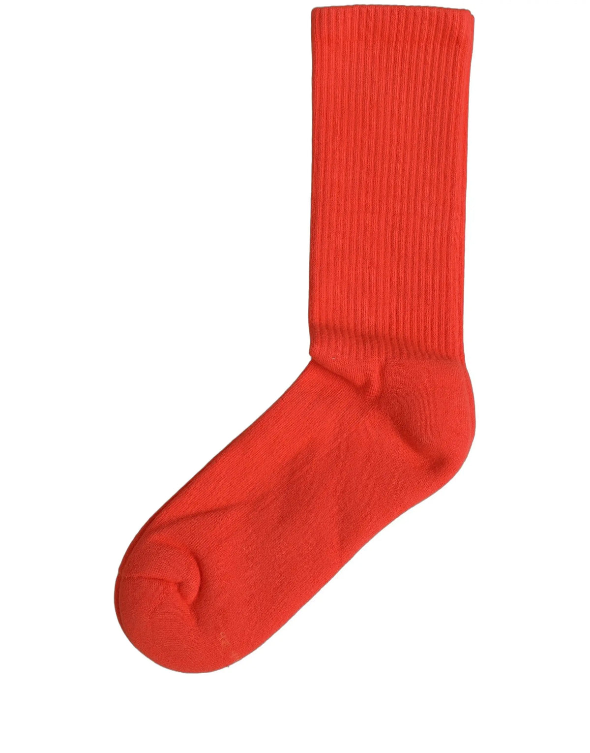 Chaussettes femme dolce & gabbana rouges en coton côtes mid-calf avec texture côtelée et couleur unie