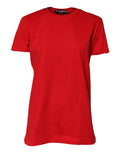 T-shirt dolce gabbana rouge en coton à manches courtes avec col rond classique et coutures discrètes