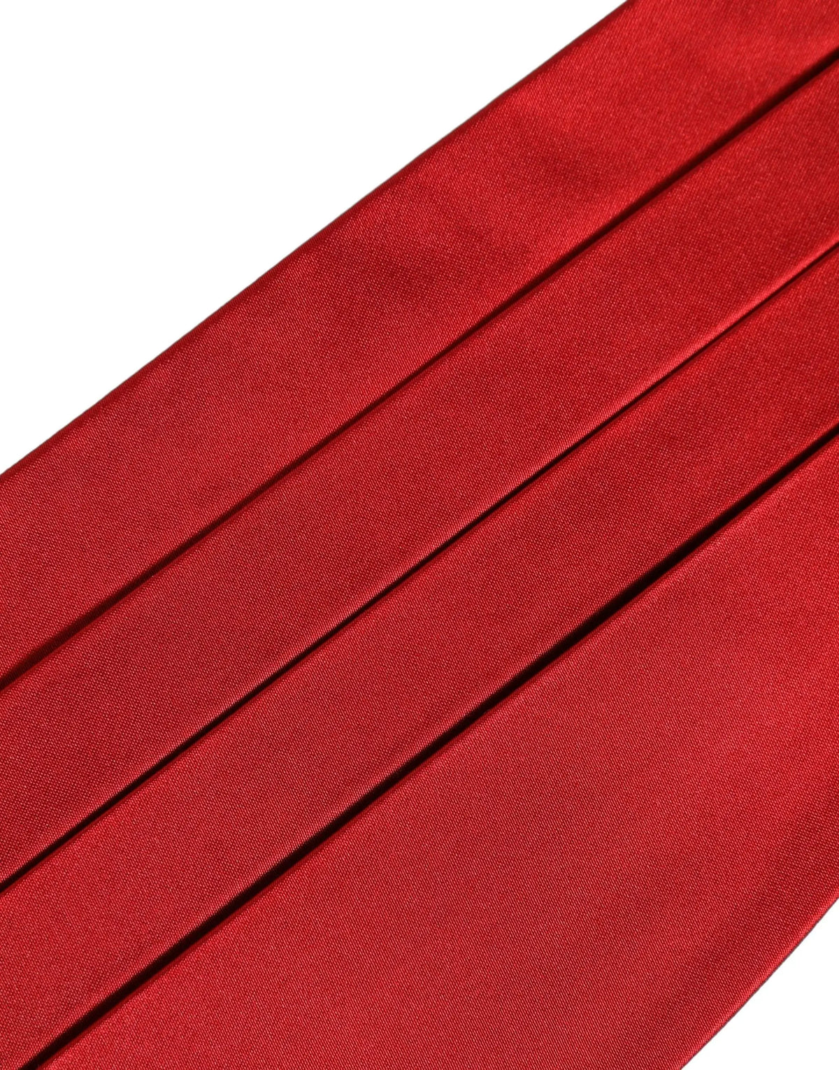Dolce & gabbana ceinture cummerbund rouge en soie 100 % avec tissu plissé satiné et éclat subtil