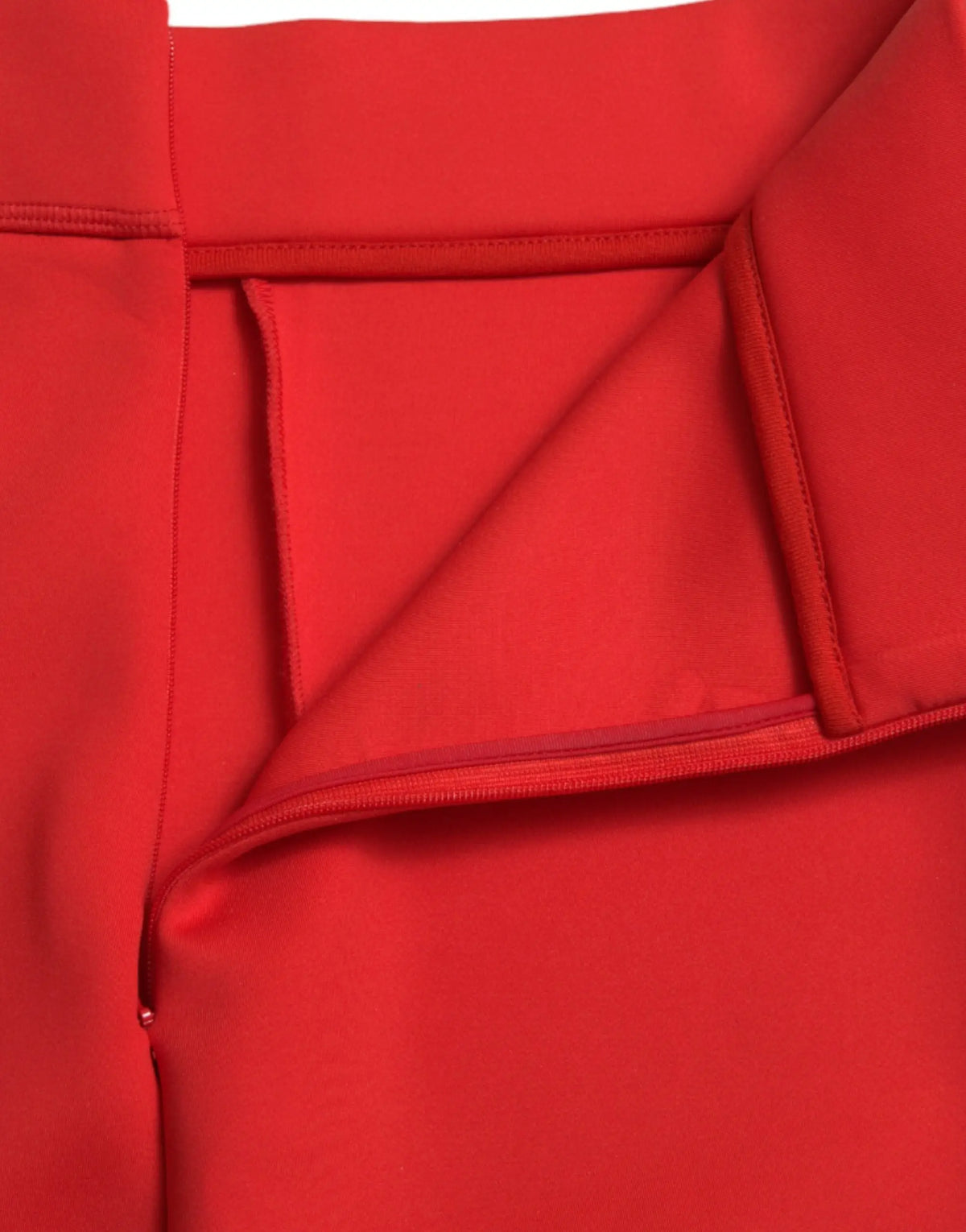Pantalon leggings slim leg en nylon rouge vif avec couture nette et détail de fermeture éclair dolce gabbana