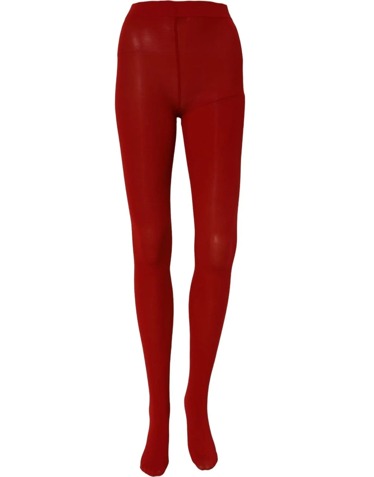 Collants rouges brillants en nylon dolce & gabbana avec matière lisse et ajustée