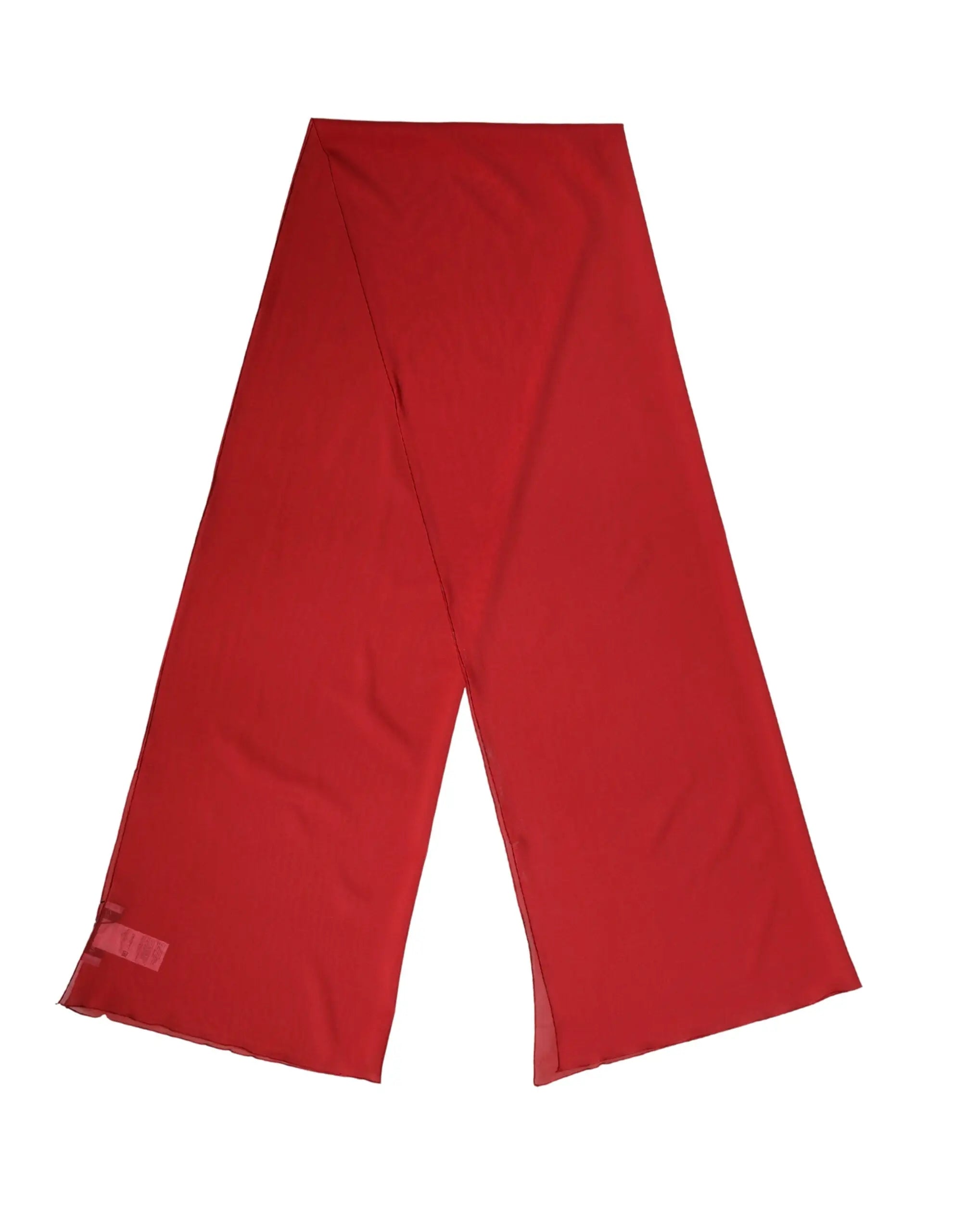 Dolce & gabbana foulard en soie rouge vif avec tissu lisse légèrement brillant et bords finis soigneusement 200cm x 64cm