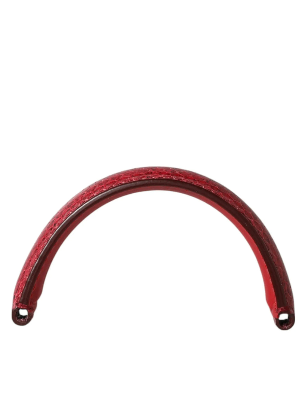 Poignée arrondie en cuir rouge texturé du sac d épaule small ayers de dolce & gabbana pour femme