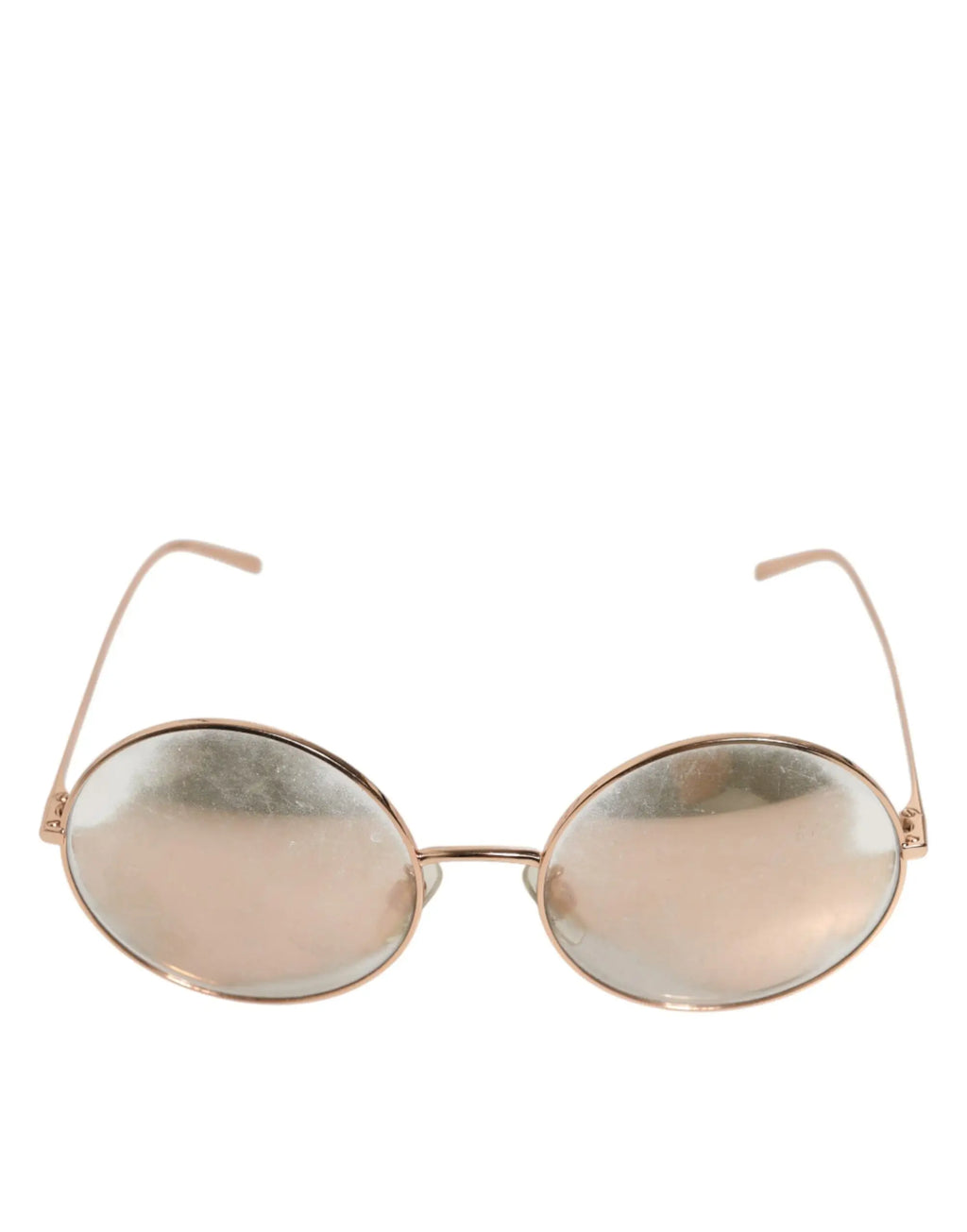 Lunettes de soleil dolce & gabbana rose gold ovales avec verres miroirs et monture plaquée or rose