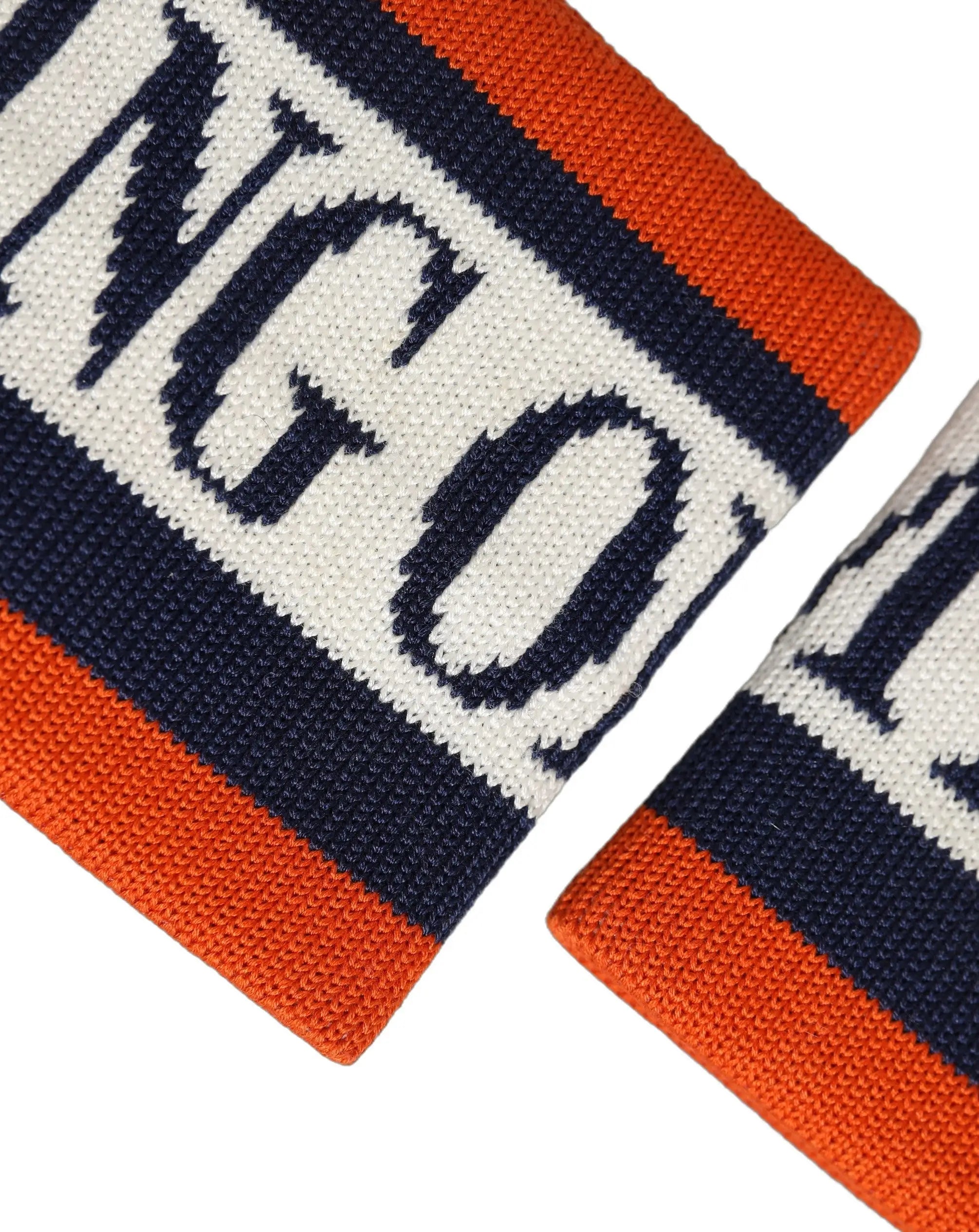 Wristband en coton multicolore dolce & gabbana avec rayures bleu marine et orange et lettrage blanc king of my life
