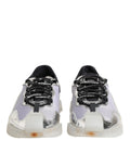 Baskets basses dolce gabbana nylon ns1 argent et noir avec empeigne en mesh et lacets brandés transparent