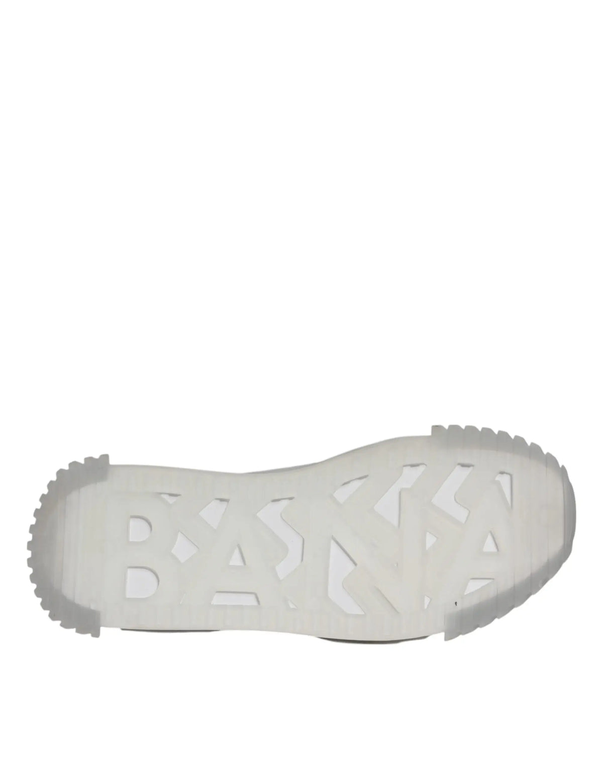 Semelle extérieure blanche en caoutchouc avec motif géométrique et bord texturé pour chaussures dolce & gabbana nylon noir argent
