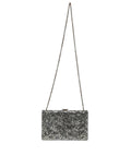 Dolce & gabbana clutch en soirée argenté à sequins avec bandoulière chaîne pour porter en crossbody