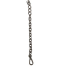 Bracelet dolce & gabbana en maillons de chaîne lourds en métal gris foncé avec fermoir logo dg et clip homard