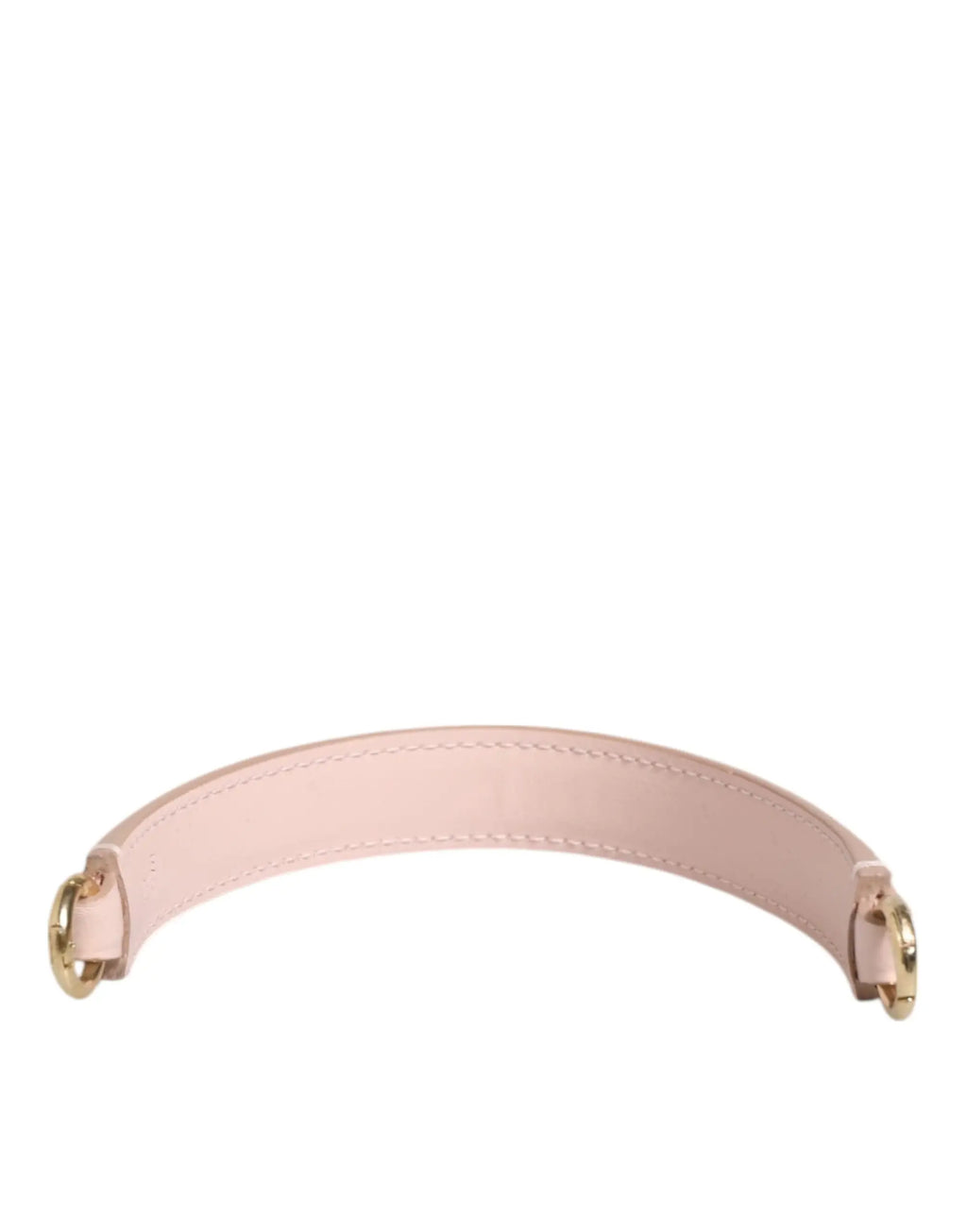 Bracelet en cuir rose blush délicat avec fermoirs ronds dorés pour sac à bandoulière dolce & gabbana