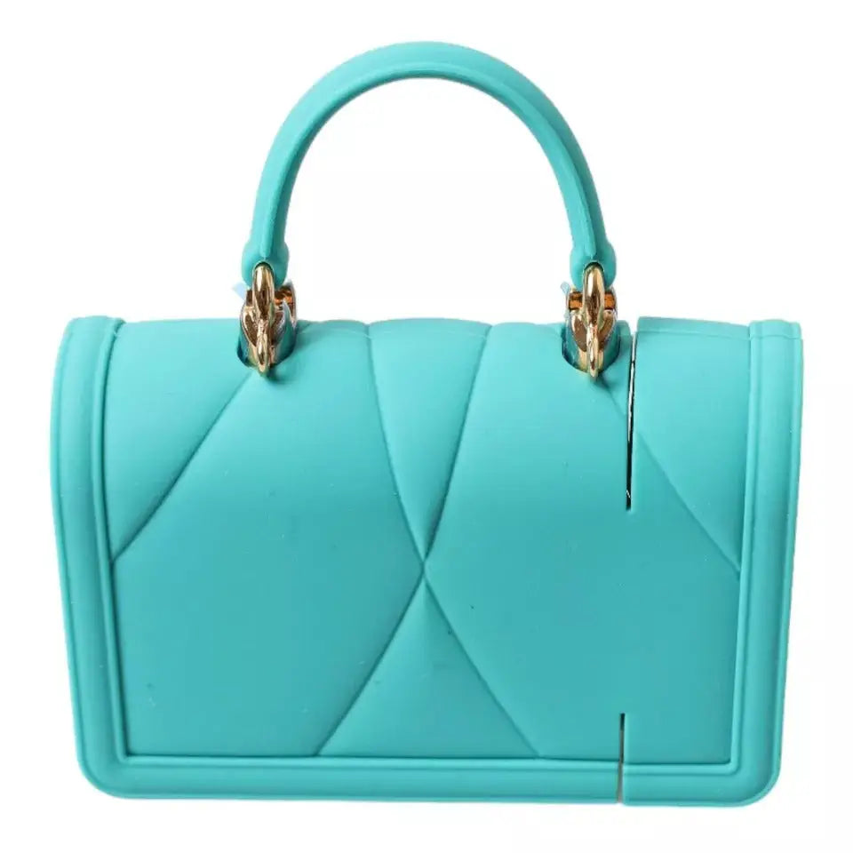Dolce & Gabbana turquoise quilted silicone devotion heart bag cover hand airpods case with gold-tone hardware