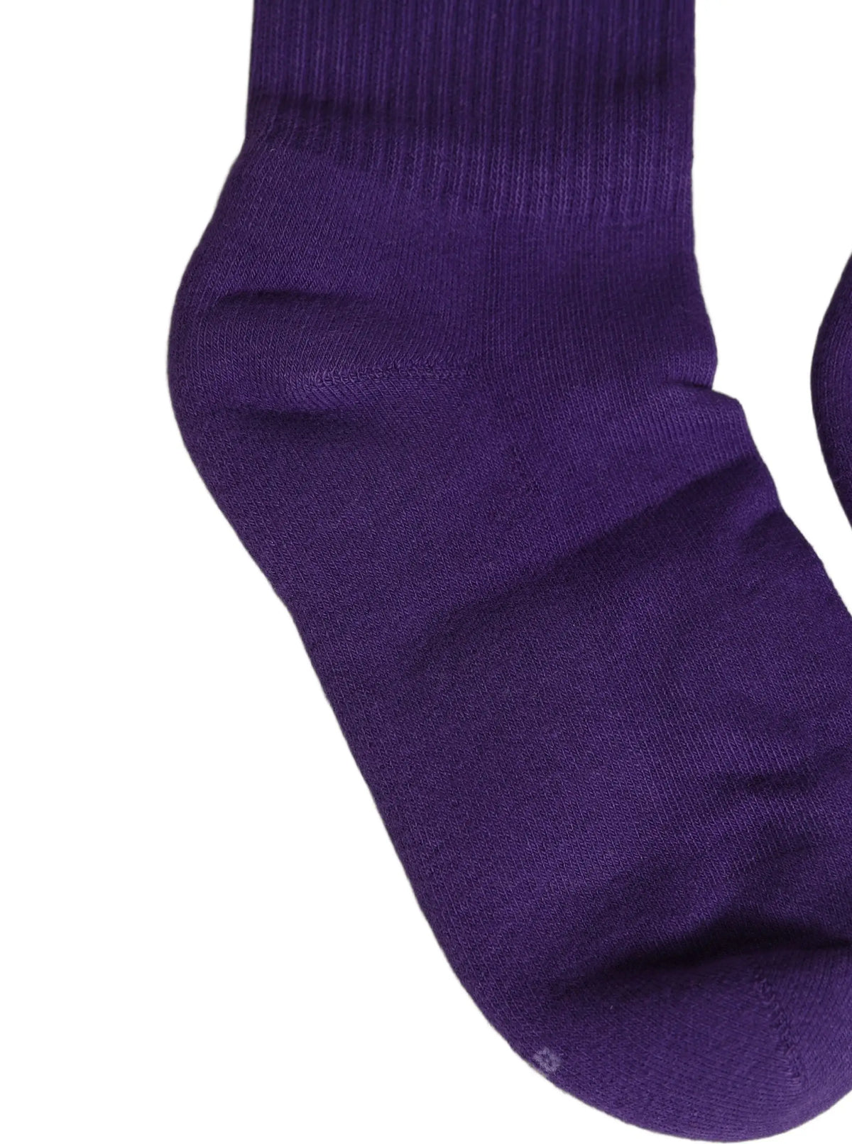 Chaussette violette dolce & gabbana en coton côtelé à mi-mollet pour femme avec bord côte et texture lisse