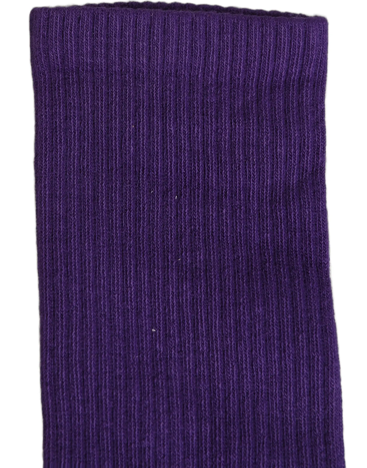 Une chaussette femme mi-mollet violet profond en coton côtelé avec motif rayé vertical de dolce gabbana