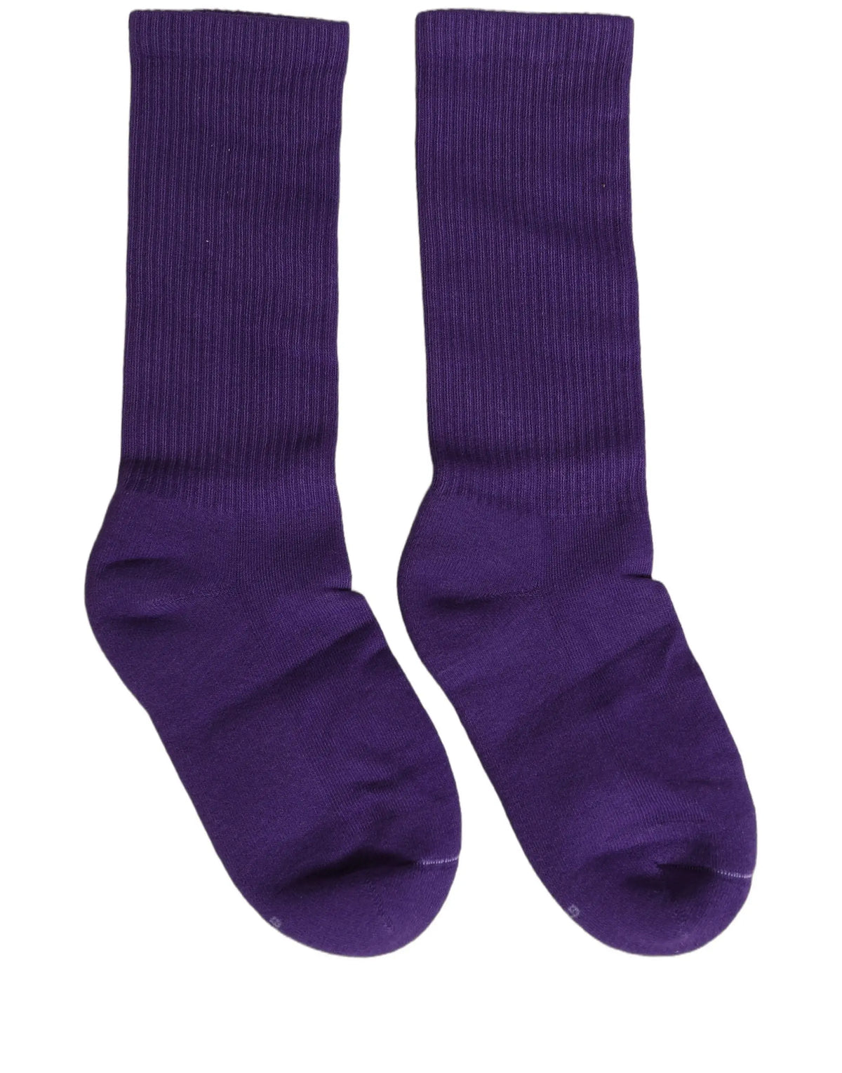 Paire de chaussettes femme mi-mollet violet en coton côtelé dolce & gabbana