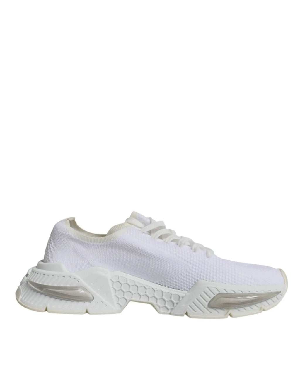 Baskets basses dolce & gabbana airmaster blanches pour homme avec empeigne en maille et semelle épaisse à coussin d’air translucide