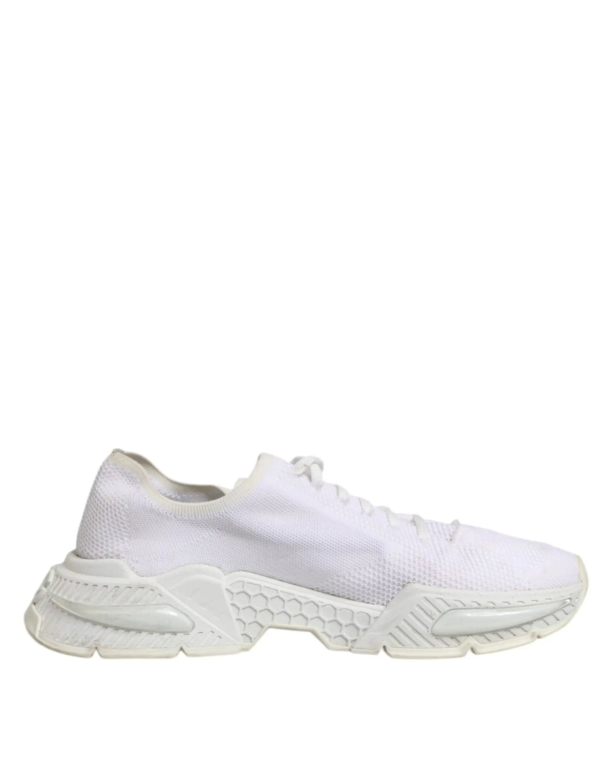 Baskets blanches dolce & gabbana airmaster en maille avec semelle épaisse texturée et détail nid dabeille subtil