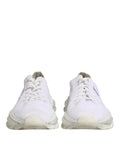 Baskets hommes dolce gabanna airmaster blanc avec tige tricotée et semelle en caoutchouc translucide épaisse