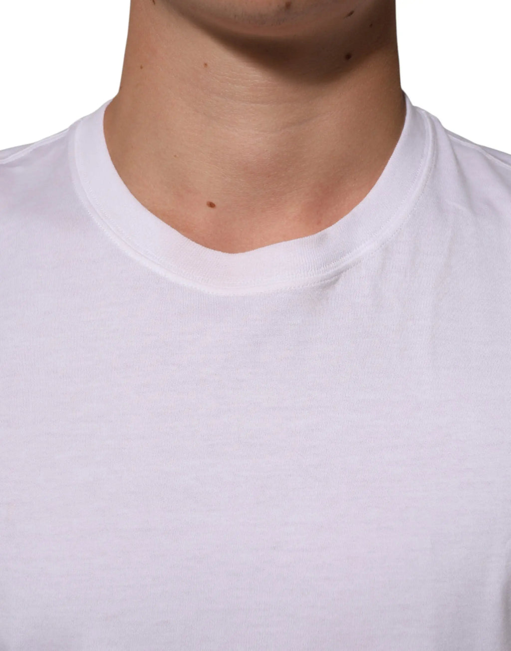 T-shirt blanc dolce gabbana en coton doux avec col rond et imprimé ange pour homme
