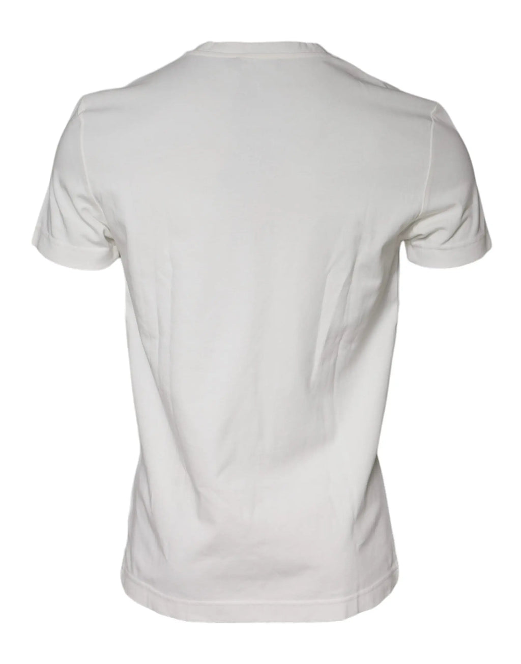 T-shirt blanc dolce & gabbana en coton avec col rond simple et manches courtes imprimé bandana