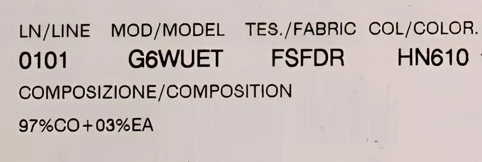 Pantalon slim en coton stretch blanc et noir à motif feuille dolce gabbana avec étiquette modèle g6wuet