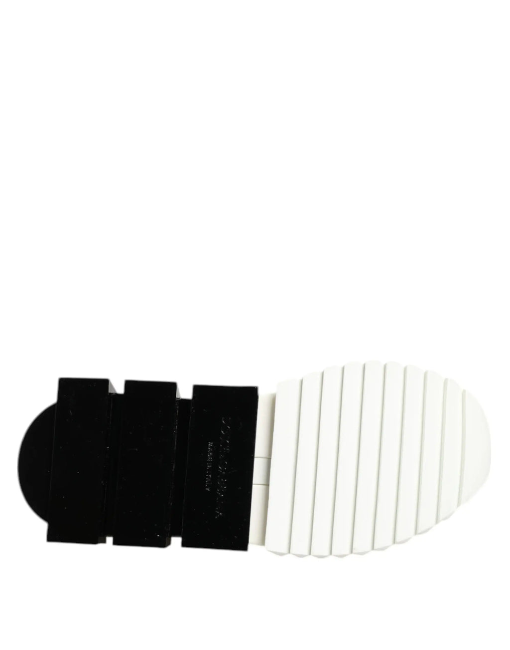 Semelle extérieure en caoutchouc noire et blanche avec design chunky et rainuré des baskets basses sorrento dolce & gabbana