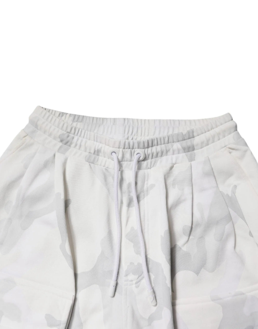 Pantalon de jogging cargo dolce & gabbana blanc camouflage avec taille élastique et cordons assortis