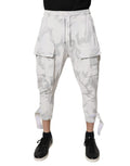 Pantalon de jogging cargo camouflage blanc dolce & gabbana avec taille à cordon et ourlets côtelés