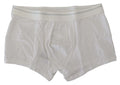 Dolce & Gabbana boxer blanc en coton avec une fine rayure grise sur la taille en coton mélangé