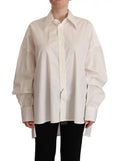 Off-white chemise oversize à boutons en coton dolce & gabbana à manches longues et col classique