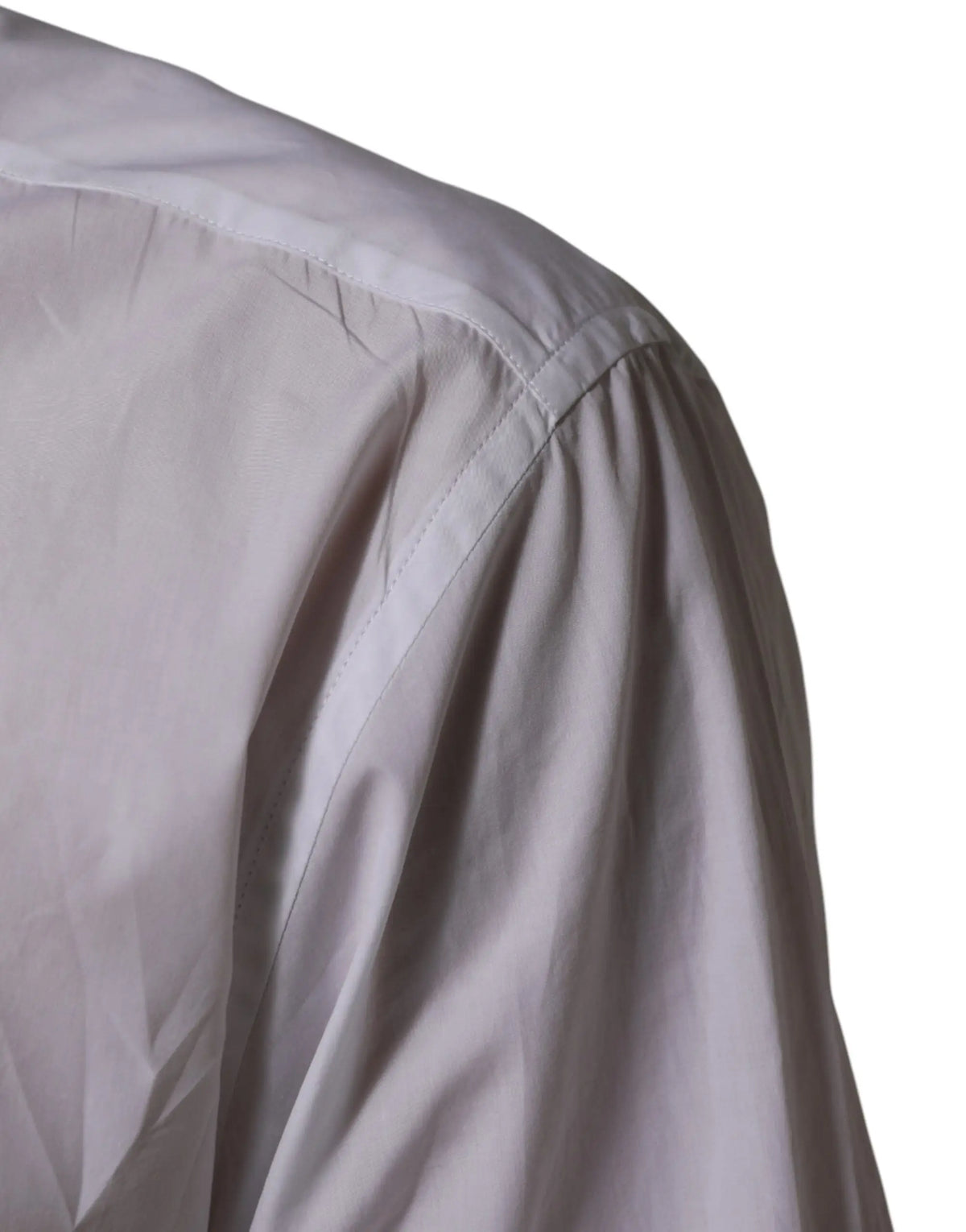 Dolce & gabbana chemise homme martini en coton blanc avec col, tissu léger gris clair et coutures dépaule nettes