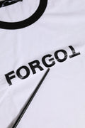 Dolce & gabbana t-shirt blanc en coton cropped avec lettrage noir forgol en impression texturée