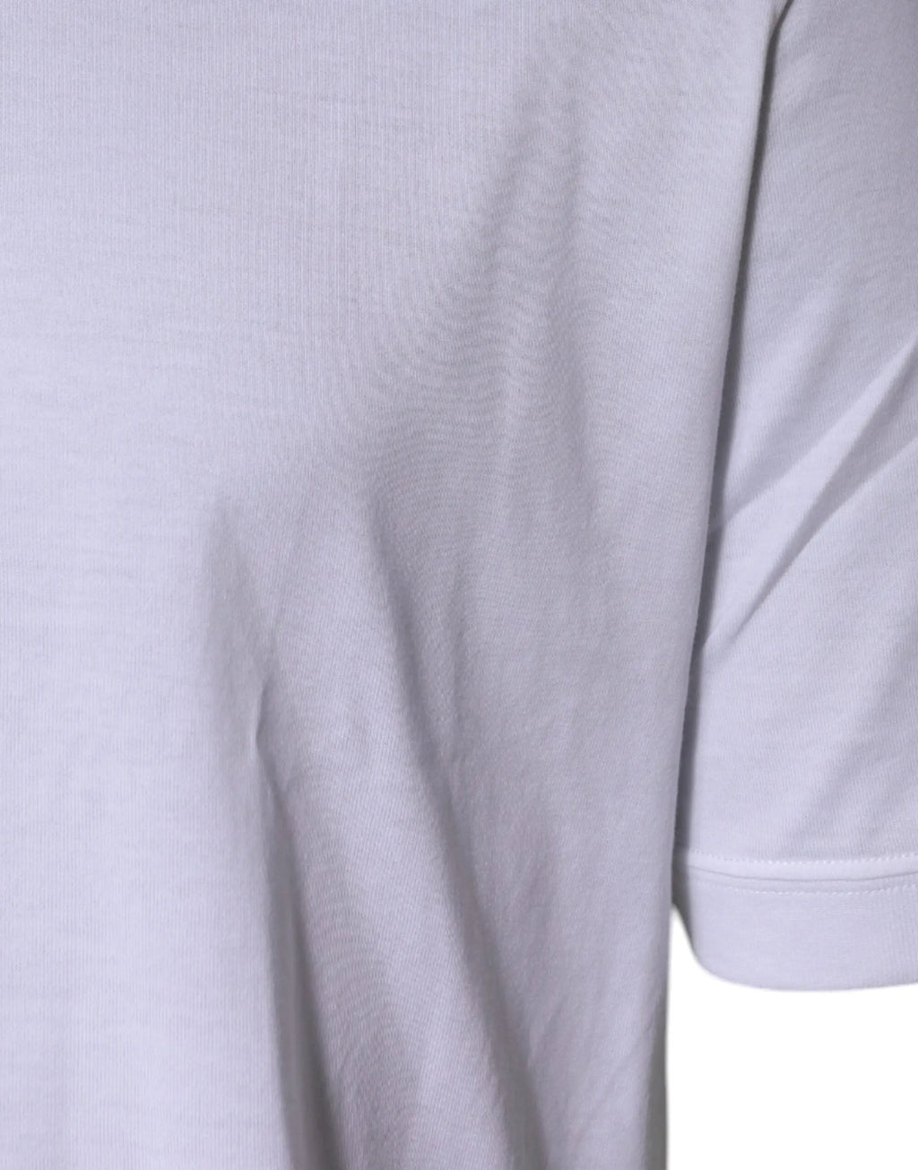 T-shirt dolce & gabbana blanc en coton avec encolure ronde manches courtes texture côtelée grise claire douce