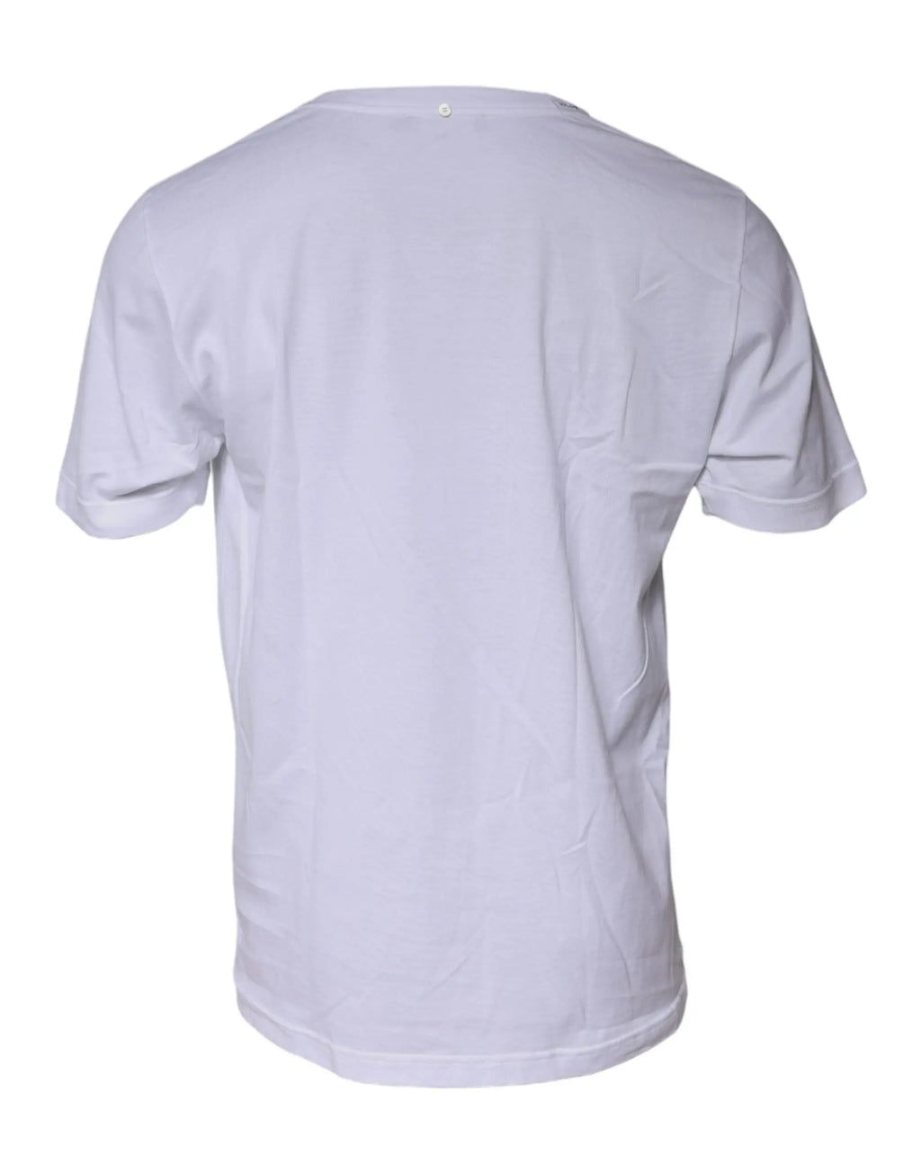 T-shirt blanc en coton dolce & gabbana à manches courtes et col rond