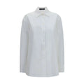 Chemise blanche dolce & gabbana en coton avec col classique et manches longues pour homme