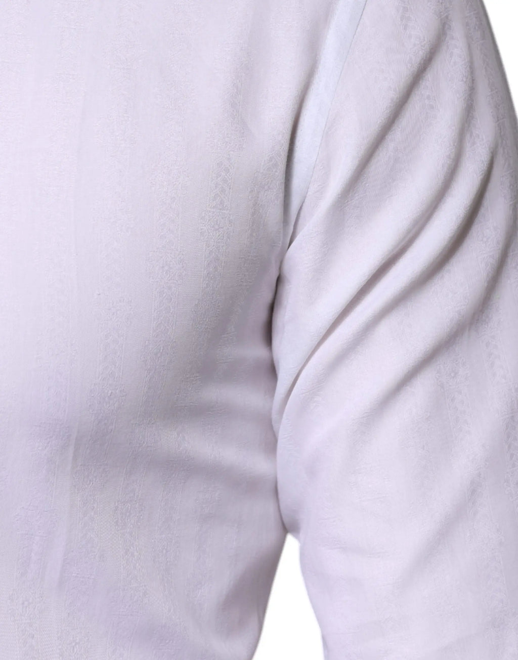 Chemise homme formelle dolce gabbana blanche en coton avec tissu doux et légèrement texturé manches longues
