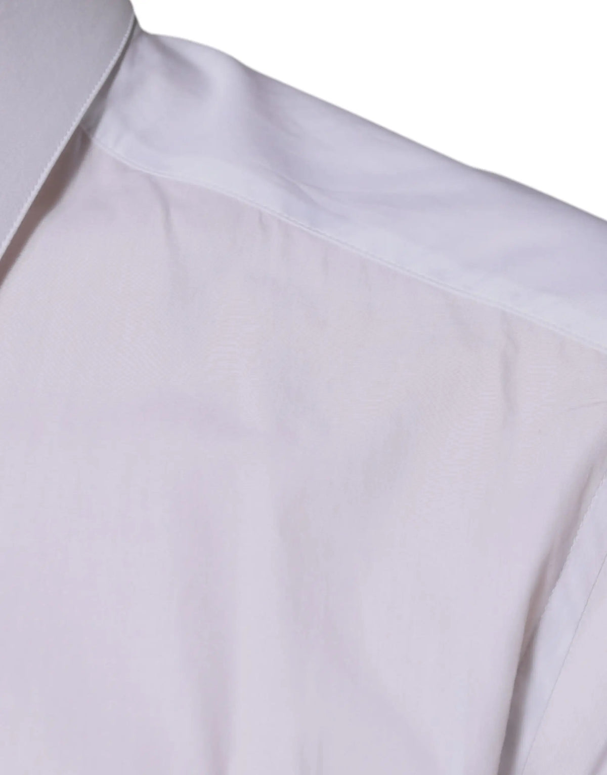Col blanc en coton d’une chemise habillée pour homme dolce gabbana avec une finition soignée et ajustée