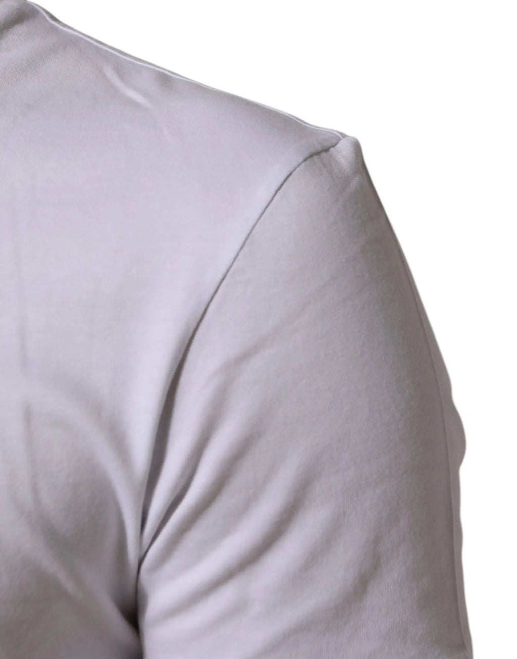 T-shirt homme dolce & gabbana gris clair en coton avec logo imprimé et couture propre au niveau de l’épaule
